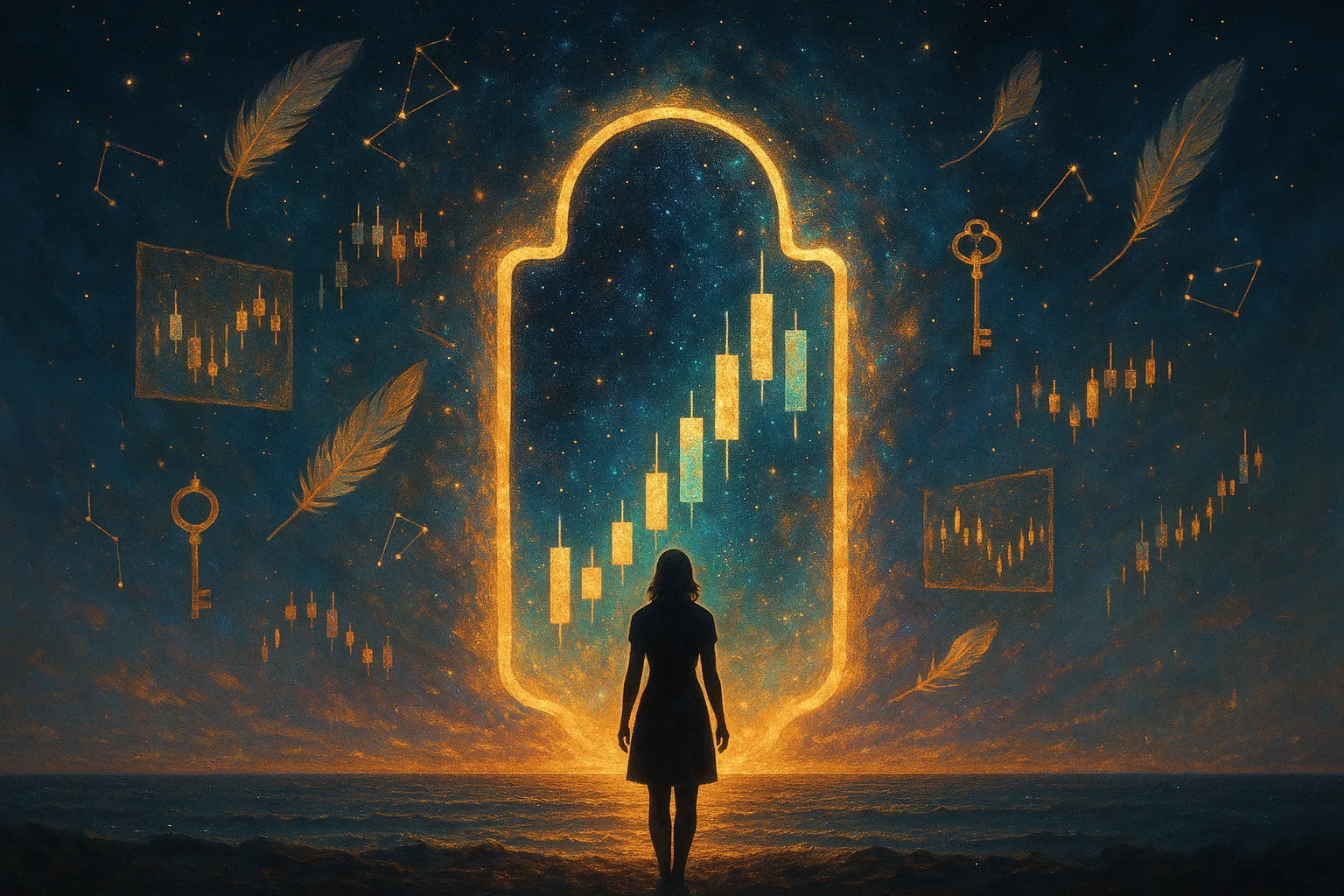 Me vs Me — a trader standing at the threshold of her awakening